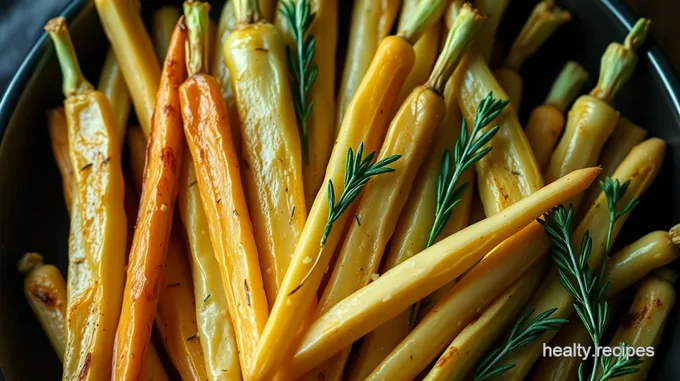 Roasted White Carrots with Honey and Thyme