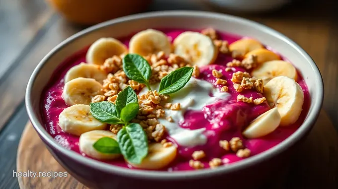 Vibrant Pitaya Bowl: A Tropical Breakfast Delight