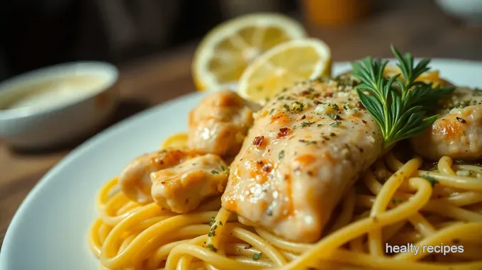 Zesty Lemon Garlic Chicken and Spinach Pasta