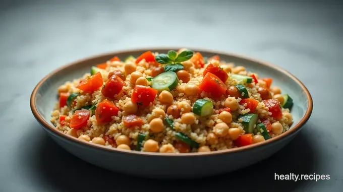 Zesty Quinoa & Chickpea Salad with Lemon-Tahini Dressing