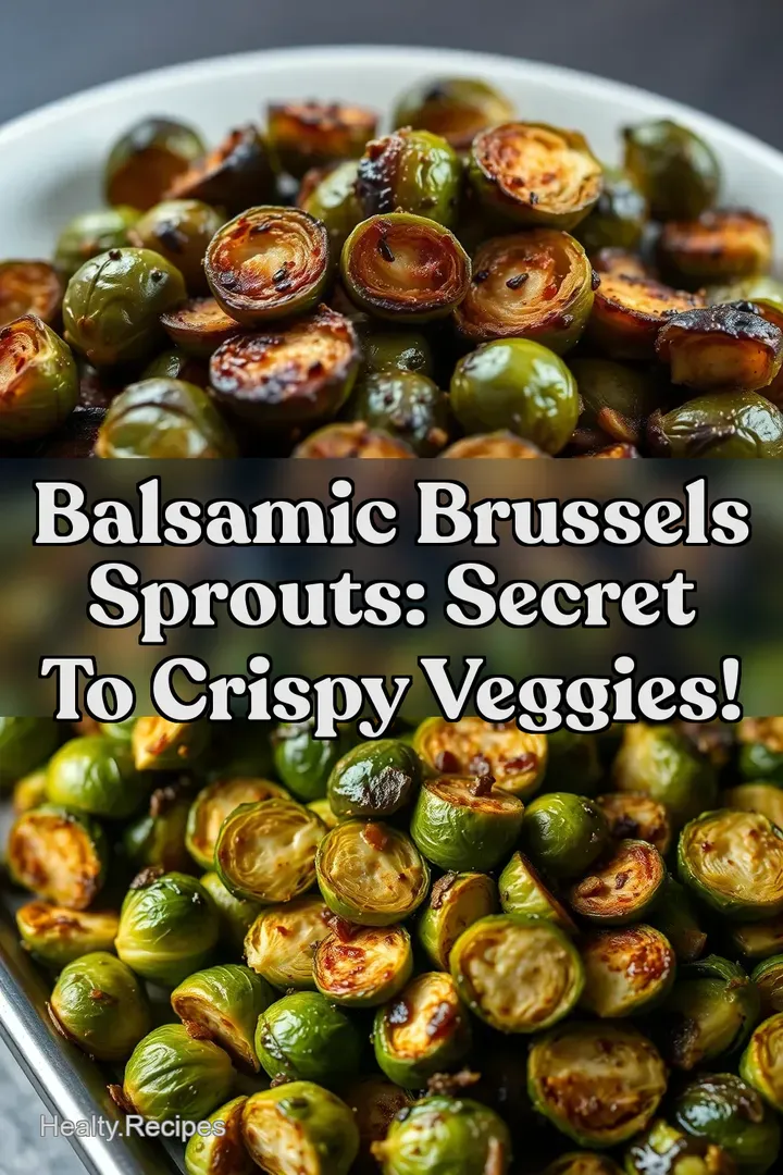 Balsamic Brussels Sprouts: Secret to Crispy Veggies! : PIN FOR LATER Balsamic Brussels Sprouts: Secret to Crispy Veggies!
