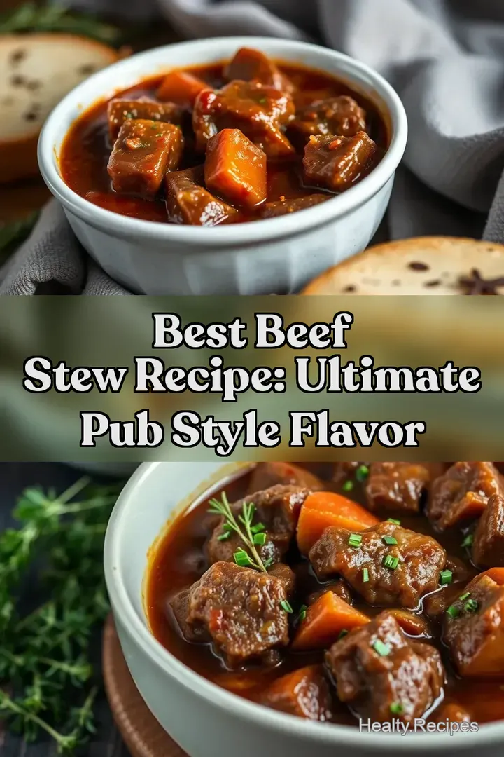 Best Beef Stew Recipe: Ultimate Pub Style Flavor : PIN FOR LATER Best Beef Stew Recipe: Ultimate Pub Style Flavor