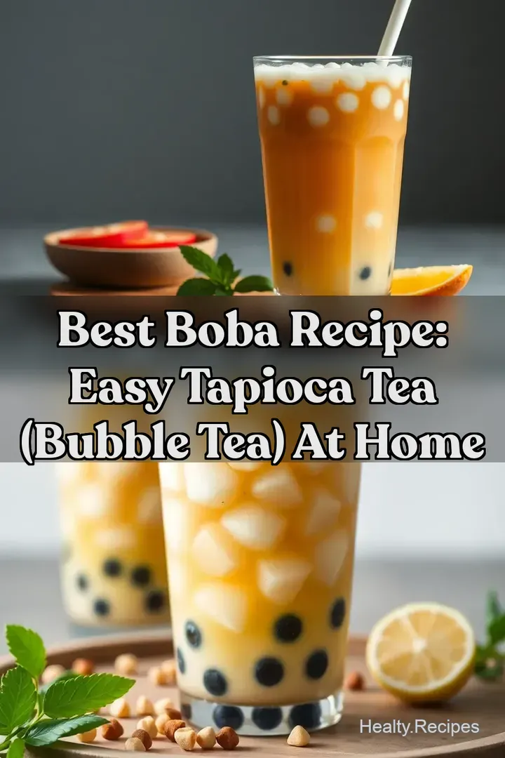 Best Boba Recipe: Easy Tapioca Tea (Bubble Tea) At Home : PIN FOR LATER Best Boba Recipe: Easy Tapioca Tea (Bubble Tea) At Home