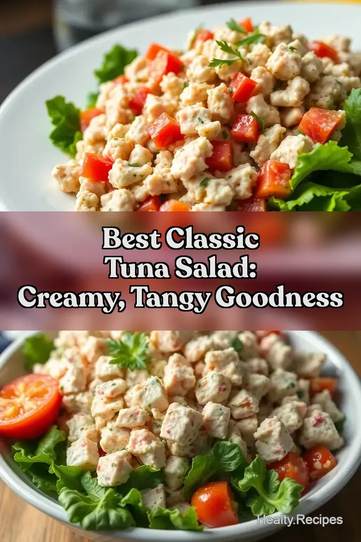 Best Classic Tuna Salad: Creamy Tangy Goodness : PIN FOR LATER Best Classic Tuna Salad: Creamy Tangy Goodness
