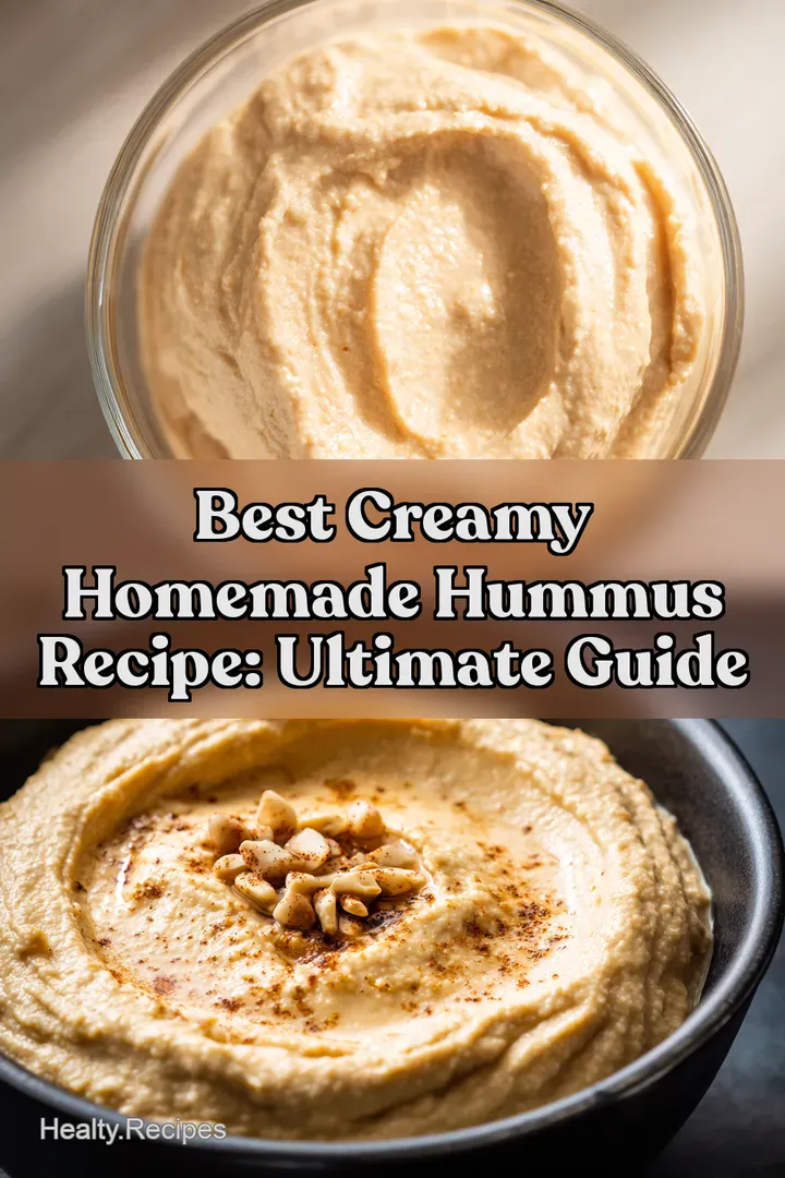Best Creamy Homemade Hummus Recipe: Ultimate Guide : PIN FOR LATER Best Creamy Homemade Hummus Recipe: Ultimate Guide