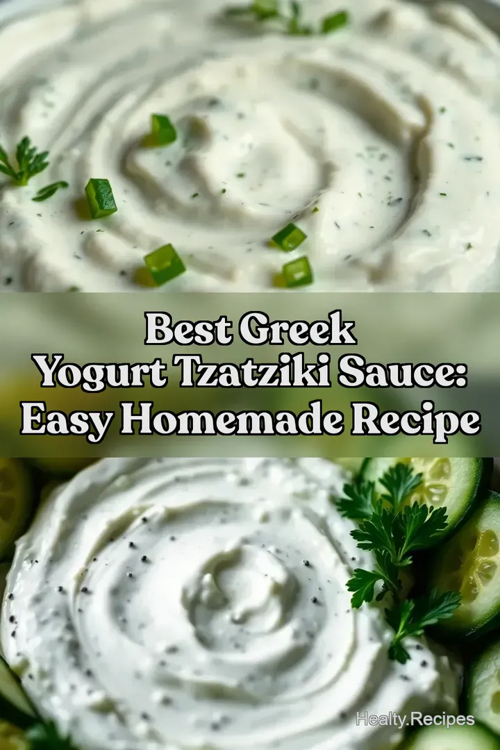 Best Greek Yogurt Tzatziki Sauce: Easy Homemade Recipe : PIN FOR LATER Best Greek Yogurt Tzatziki Sauce: Easy Homemade Recipe