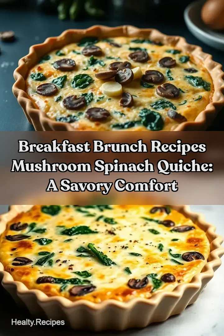 Breakfast Brunch Recipes Mushroom Spinach Quiche: A Savory Comfort : PIN FOR LATER Breakfast Brunch Recipes Mushroom Spinach Quiche: A Savory Comfort