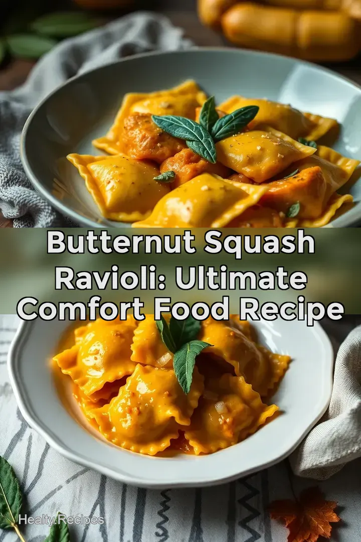 Butternut Squash Ravioli: Ultimate Comfort Food Recipe : PIN FOR LATER Butternut Squash Ravioli: Ultimate Comfort Food Recipe