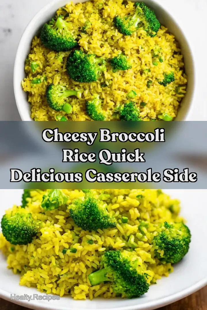 Cheesy Broccoli Rice Quick Delicious Casserole Side