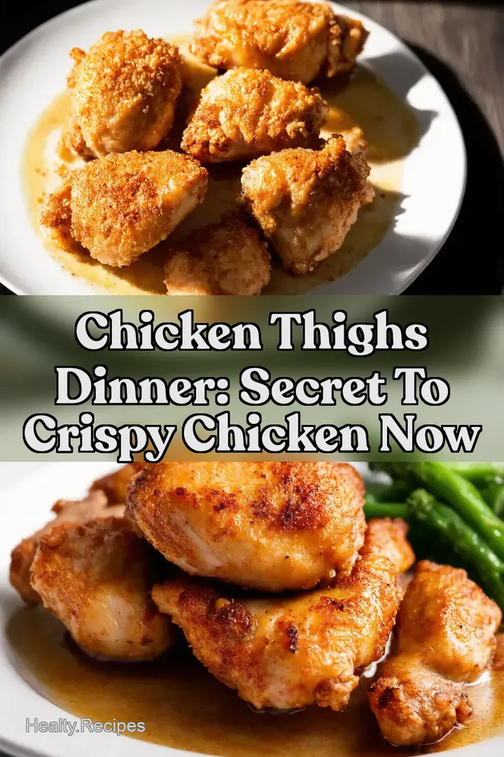 Chicken Thighs Dinner: Secret To Crispy Chicken NOW : PIN FOR LATER Chicken Thighs Dinner: Secret To Crispy Chicken NOW