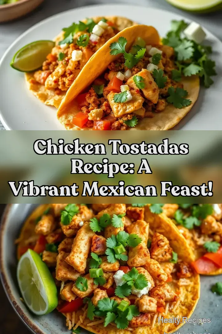 Chicken Tostadas Recipe: A Vibrant Mexican Feast! : PIN FOR LATER Chicken Tostadas Recipe: A Vibrant Mexican Feast!