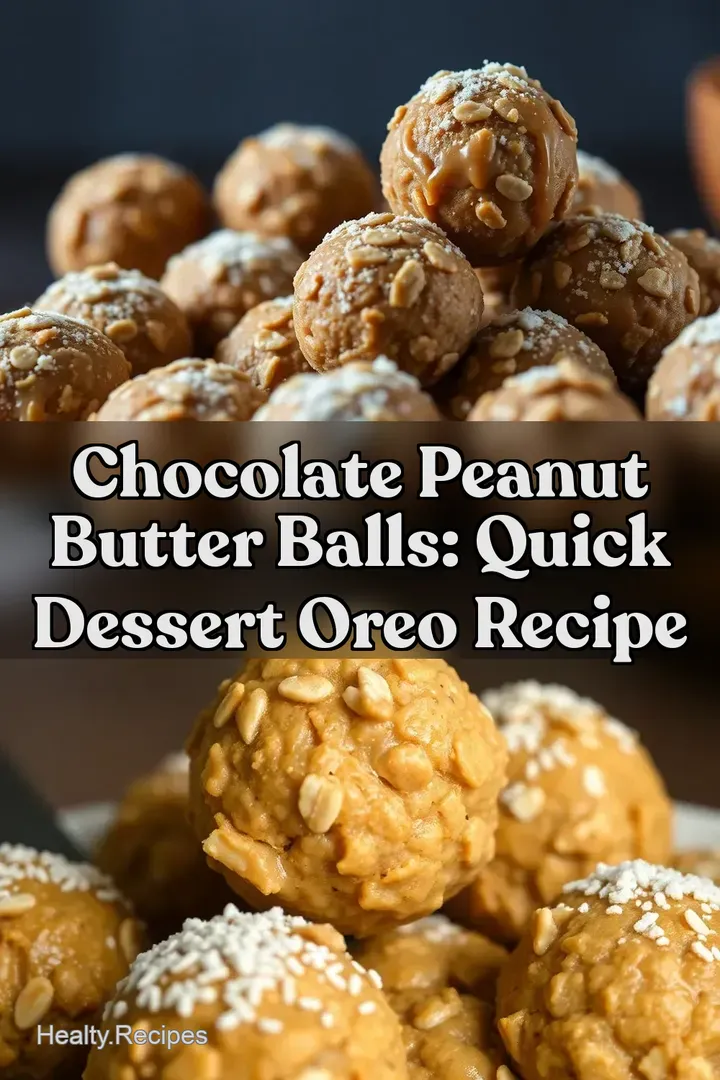 Chocolate Peanut Butter Balls: Quick Dessert Oreo Recipe : PIN FOR LATER Chocolate Peanut Butter Balls: Quick Dessert Oreo Recipe