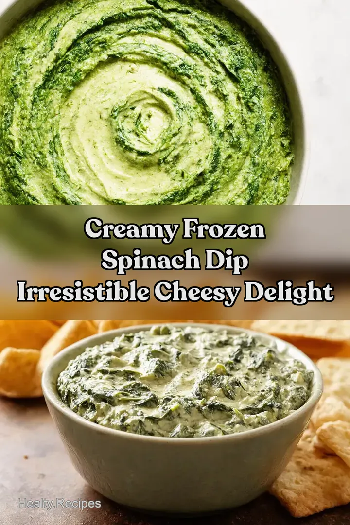 Creamy Frozen Spinach Dip Irresistible Cheesy Delight : PIN FOR LATER Creamy Frozen Spinach Dip Irresistible Cheesy Delight