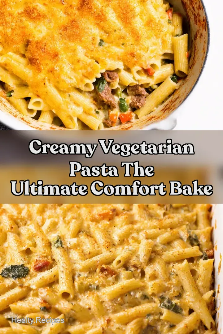 Creamy Vegetarian Pasta The Ultimate Comfort Bake : PIN FOR LATER Creamy Vegetarian Pasta The Ultimate Comfort Bake