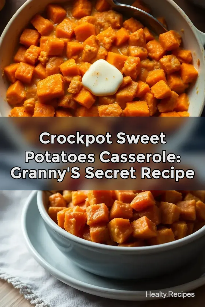 Crockpot Sweet Potatoes Casserole: Granny' s Secret Recipe : PIN FOR LATER Crockpot Sweet Potatoes Casserole: Granny' s Secret Recipe