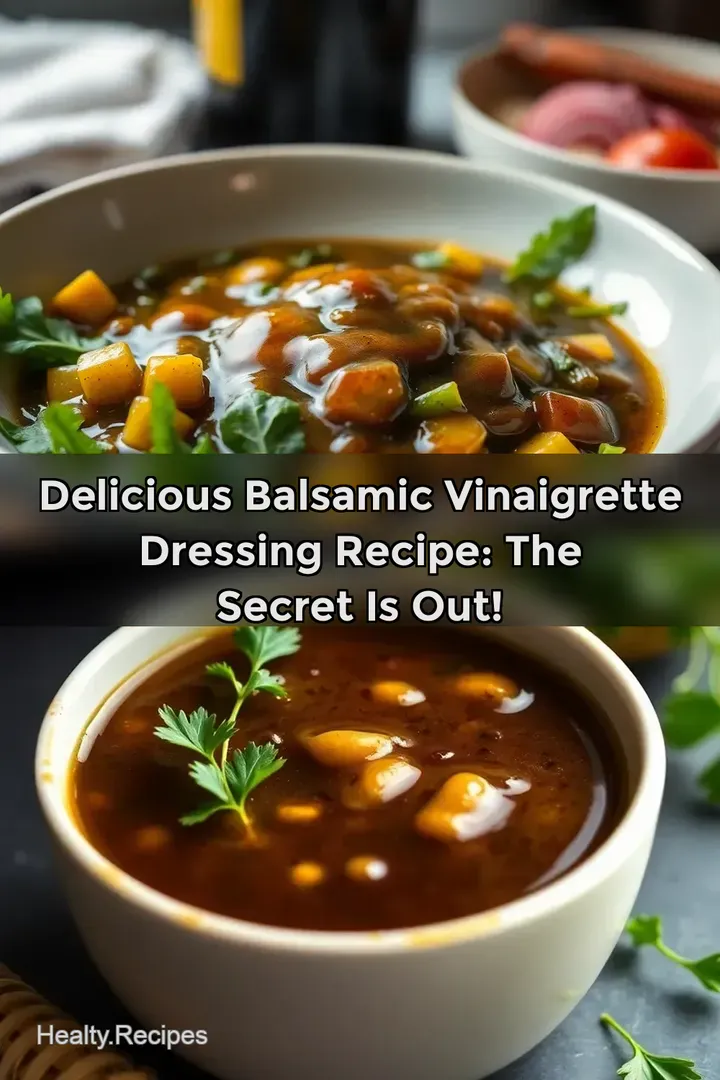 Delicious Balsamic Vinaigrette Dressing Recipe: The Secret Is Out! : PIN FOR LATER Delicious Balsamic Vinaigrette Dressing Recipe: The Secret Is Out!