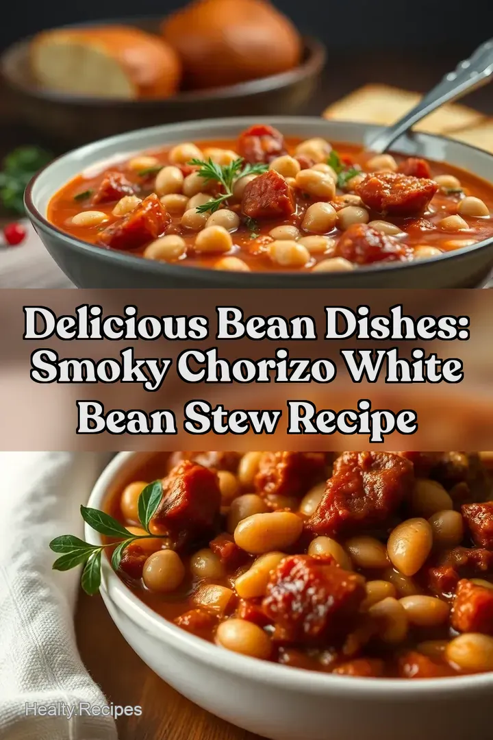 Delicious Bean Dishes: Smoky Chorizo White Bean Stew Recipe : PIN FOR LATER Delicious Bean Dishes: Smoky Chorizo White Bean Stew Recipe