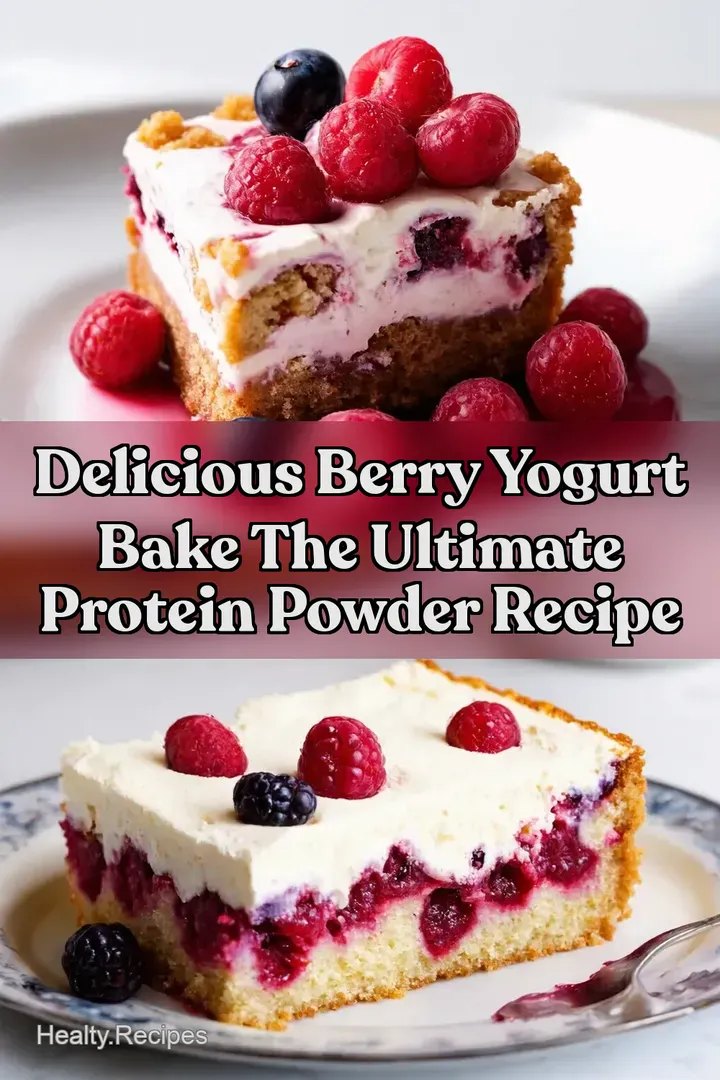 Delicious Berry Yogurt Bake The Ultimate Protein Powder Recipe : PIN FOR LATER Delicious Berry Yogurt Bake The Ultimate Protein Powder Recipe