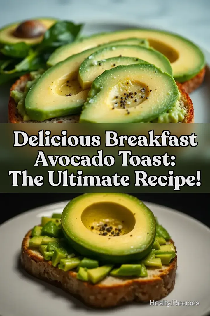 Delicious Breakfast Avocado Toast: The Ultimate Recipe! : PIN FOR LATER Delicious Breakfast Avocado Toast: The Ultimate Recipe!