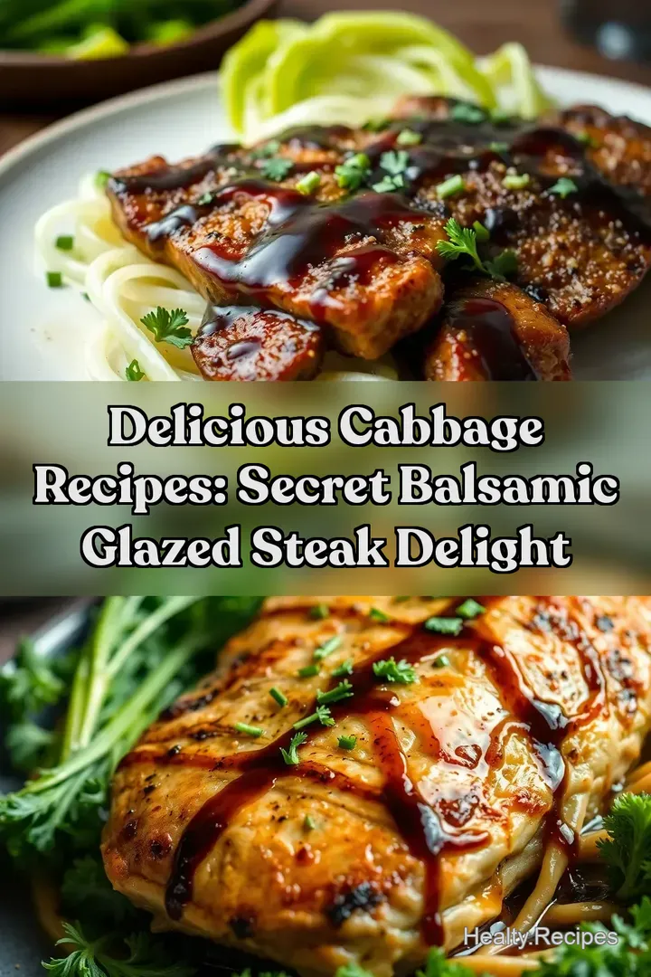 Delicious Cabbage Recipes: Secret Balsamic Glazed Steak Delight : PIN FOR LATER Delicious Cabbage Recipes: Secret Balsamic Glazed Steak Delight