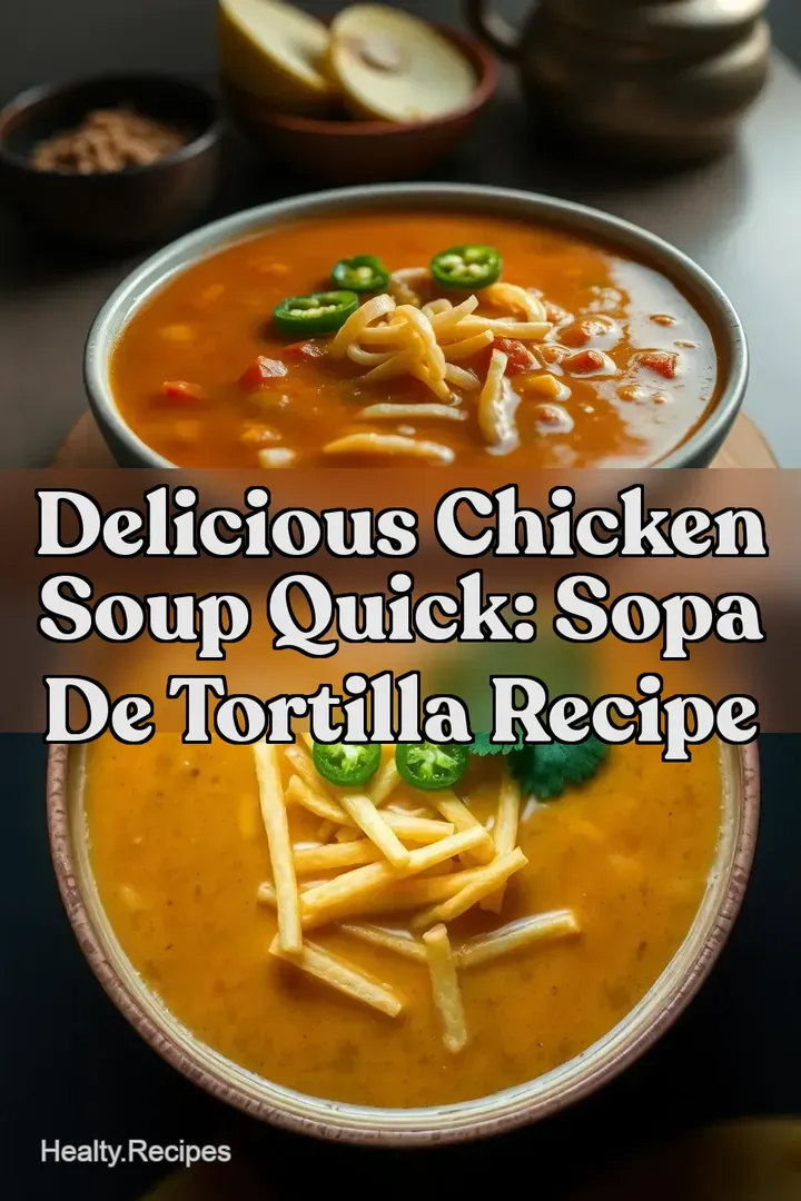 Delicious Chicken Soup Quick: Sopa de Tortilla Recipe : PIN FOR LATER Delicious Chicken Soup Quick: Sopa de Tortilla Recipe
