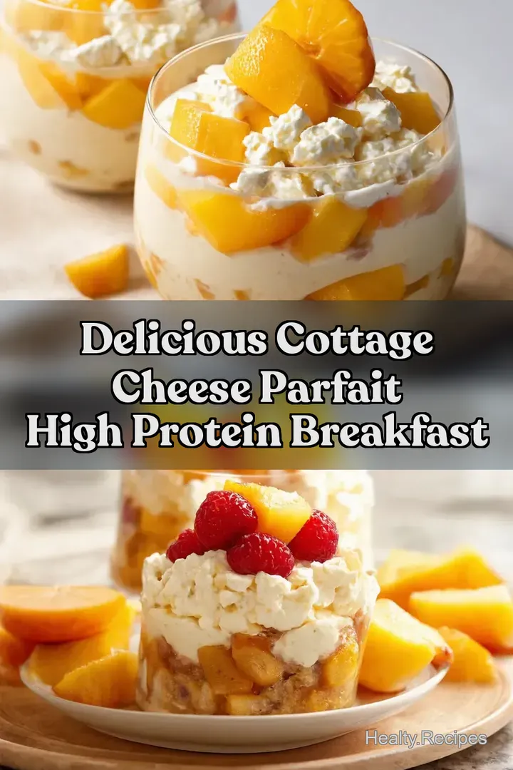 Delicious Cottage Cheese Parfait High Protein Breakfast : PIN FOR LATER Delicious Cottage Cheese Parfait High Protein Breakfast