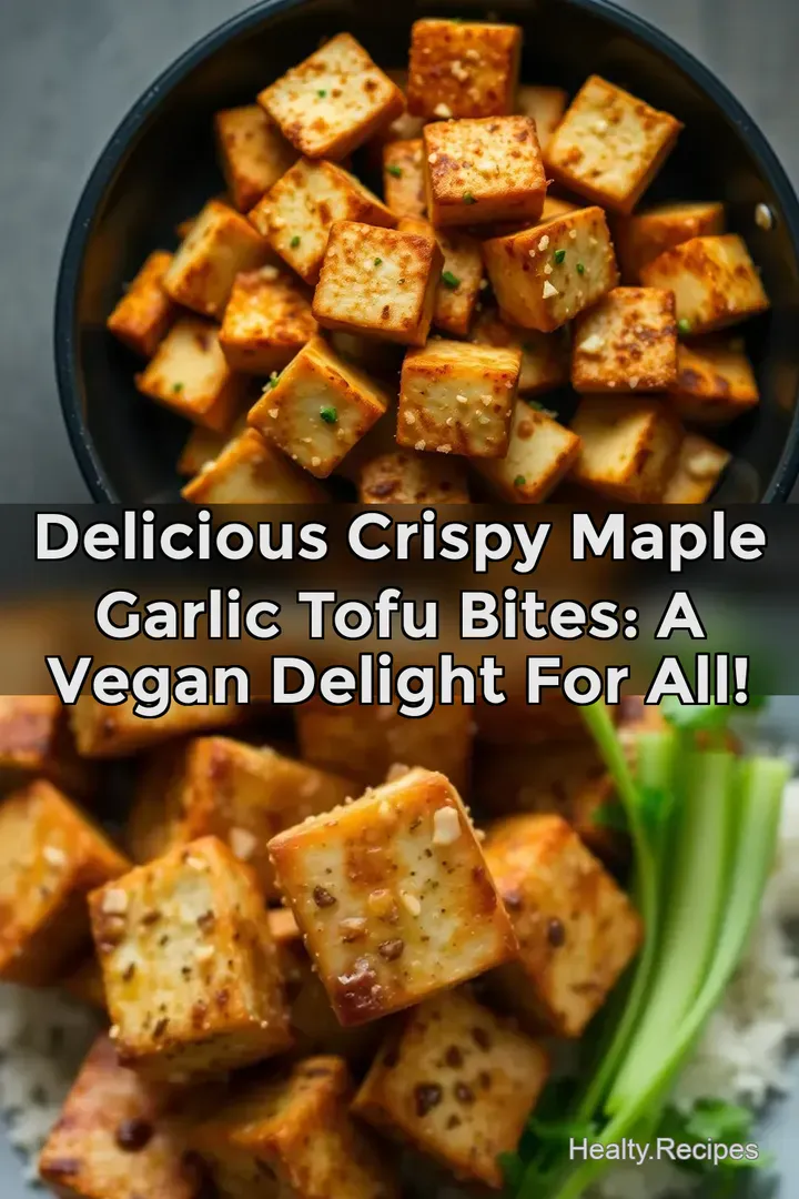 Delicious Crispy Maple Garlic Tofu Bites: A Vegan Delight for All!