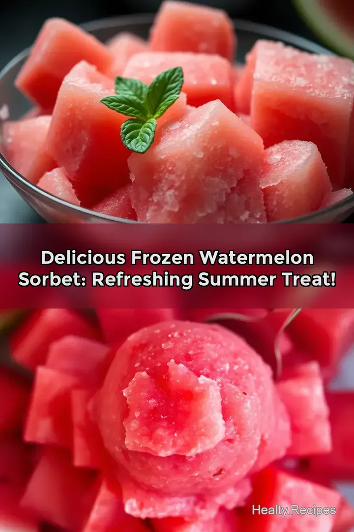 Delicious Frozen Watermelon Sorbet: Refreshing Summer Treat!