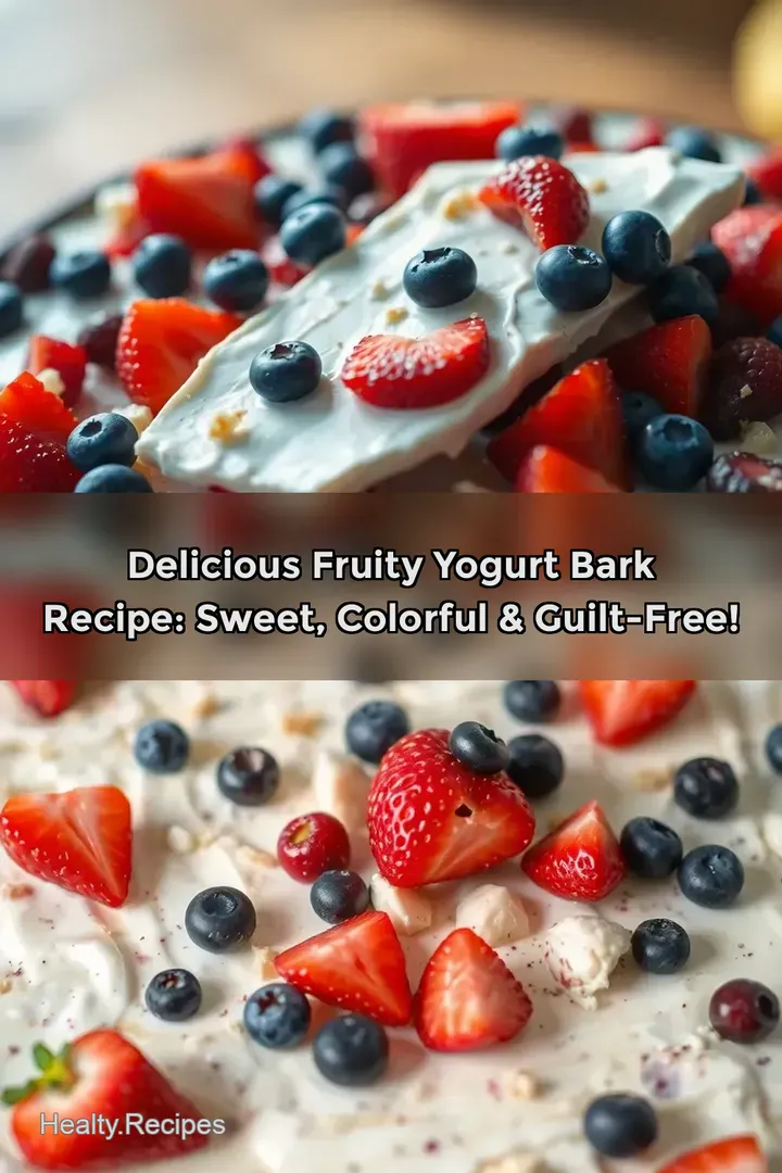 Delicious Fruity Yogurt Bark Recipe: Sweet Colorful & Guilt-Free! : PIN FOR LATER Delicious Fruity Yogurt Bark Recipe: Sweet Colorful & Guilt-Free!