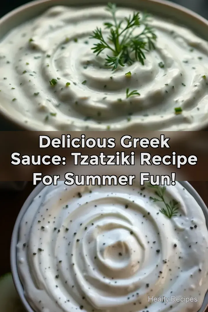 Delicious Greek Sauce: Tzatziki Recipe for Summer Fun! : PIN FOR LATER Delicious Greek Sauce: Tzatziki Recipe for Summer Fun!