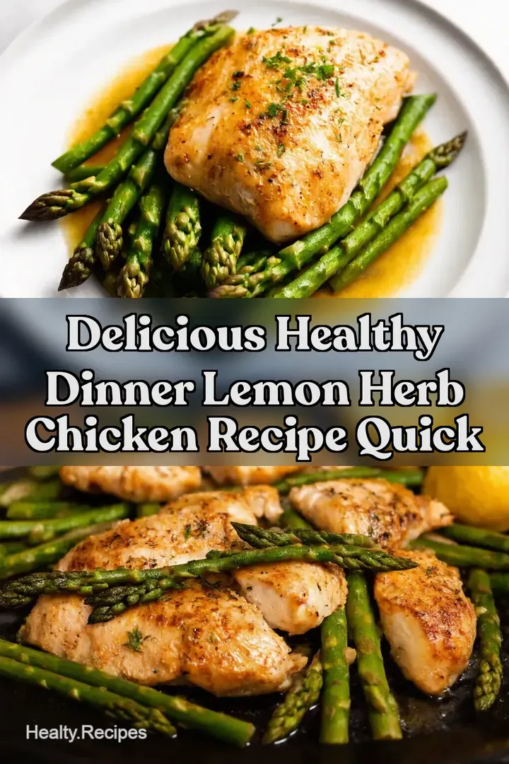 Delicious Healthy Dinner Lemon Herb Chicken Recipe Quick : PIN FOR LATER Delicious Healthy Dinner Lemon Herb Chicken Recipe Quick