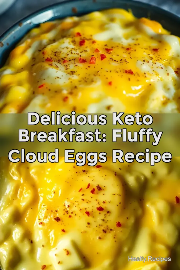 Delicious Keto Breakfast: Fluffy Cloud Eggs Recipe : PIN FOR LATER Delicious Keto Breakfast: Fluffy Cloud Eggs Recipe