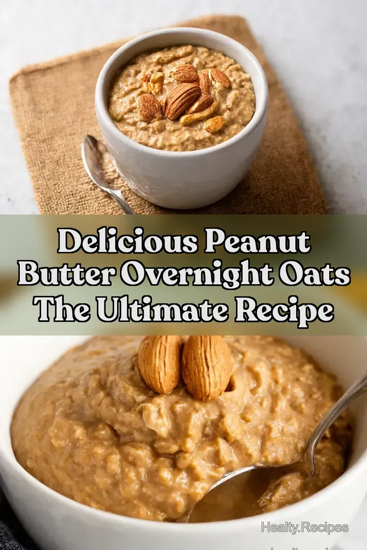 Delicious Peanut Butter Overnight Oats The Ultimate Recipe : PIN FOR LATER Delicious Peanut Butter Overnight Oats The Ultimate Recipe