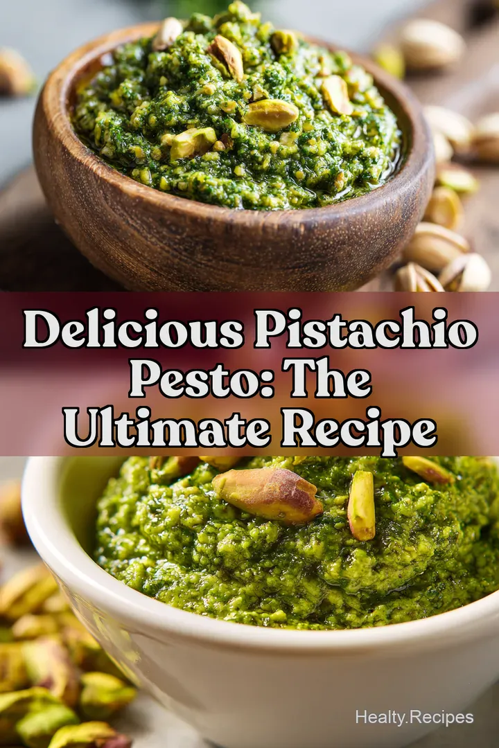 Delicious Pistachio Pesto: The Ultimate Recipe : PIN FOR LATER Delicious Pistachio Pesto: The Ultimate Recipe