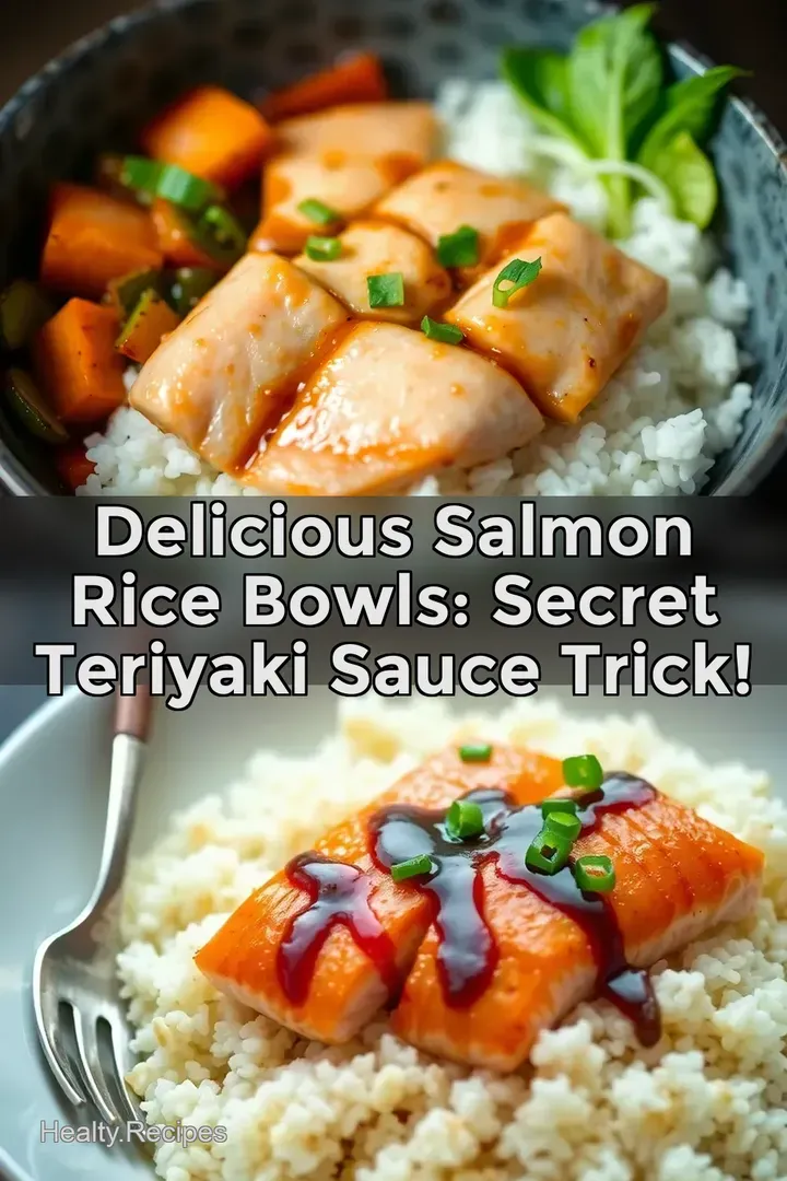 Delicious Salmon rice bowls: Secret Teriyaki Sauce Trick! : PIN FOR LATER Delicious Salmon rice bowls: Secret Teriyaki Sauce Trick!