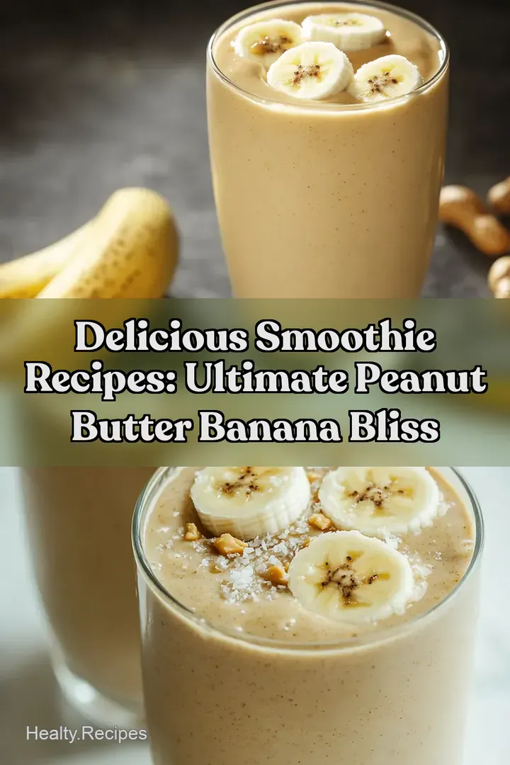 Delicious Smoothie Recipes: Ultimate Peanut Butter Banana Bliss : PIN FOR LATER Delicious Smoothie Recipes: Ultimate Peanut Butter Banana Bliss