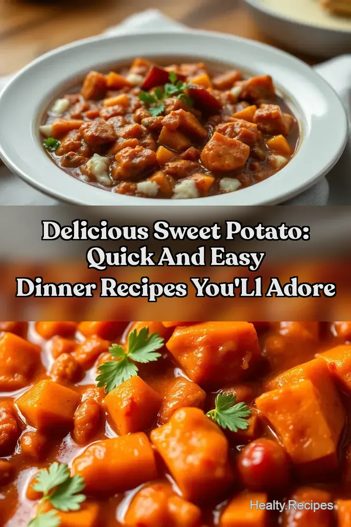 Delicious Sweet Potato: Quick and Easy Dinner Recipes You' ll Adore : PIN FOR LATER Delicious Sweet Potato: Quick and Easy Dinner Recipes You' ll Adore