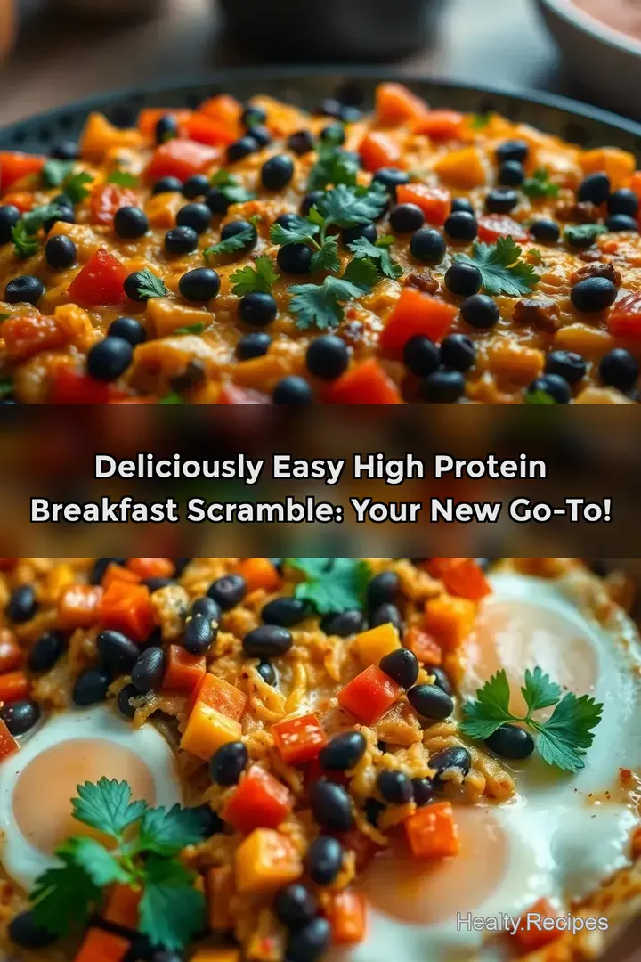 Deliciously Easy High Protein Breakfast Scramble: Your New Go-To! : PIN FOR LATER Deliciously Easy High Protein Breakfast Scramble: Your New Go-To!
