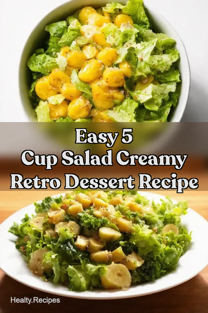Easy 5 Cup Salad Creamy Retro Dessert Recipe