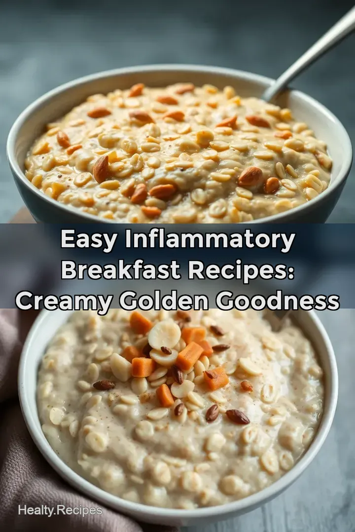Easy Inflammatory Breakfast Recipes: Creamy Golden Goodness : PIN FOR LATER Easy Inflammatory Breakfast Recipes: Creamy Golden Goodness
