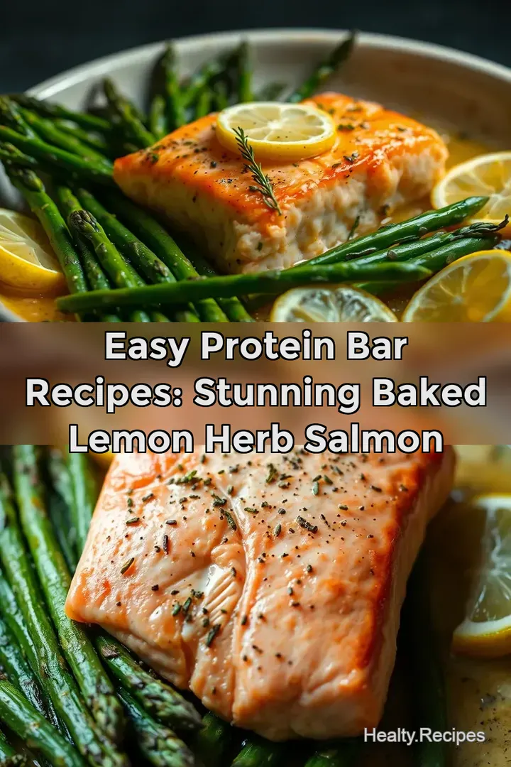 Easy Protein Bar Recipes: Stunning Baked Lemon Herb Salmon : PIN FOR LATER Easy Protein Bar Recipes: Stunning Baked Lemon Herb Salmon