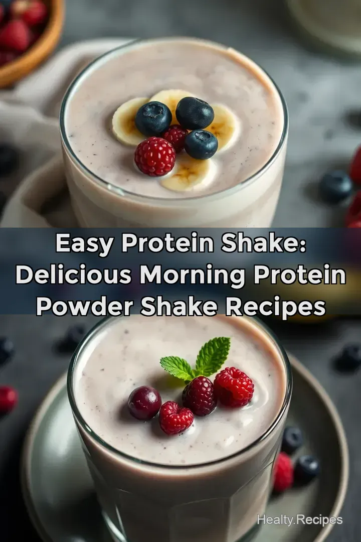 Easy Protein Shake: Delicious Morning Protein Powder Shake Recipes : PIN FOR LATER Easy Protein Shake: Delicious Morning Protein Powder Shake Recipes