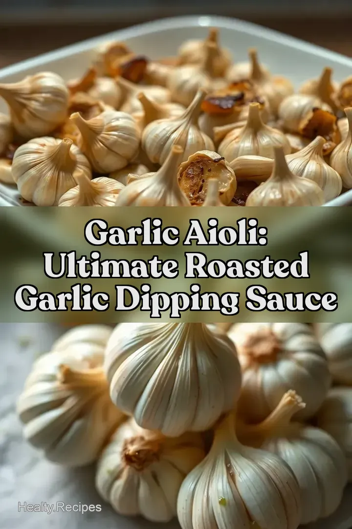 Garlic Aioli: Ultimate Roasted Garlic Dipping Sauce : PIN FOR LATER Garlic Aioli: Ultimate Roasted Garlic Dipping Sauce