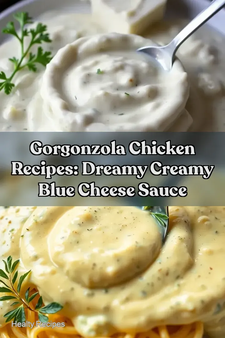 Gorgonzola Chicken Recipes: Dreamy Creamy Blue Cheese Sauce