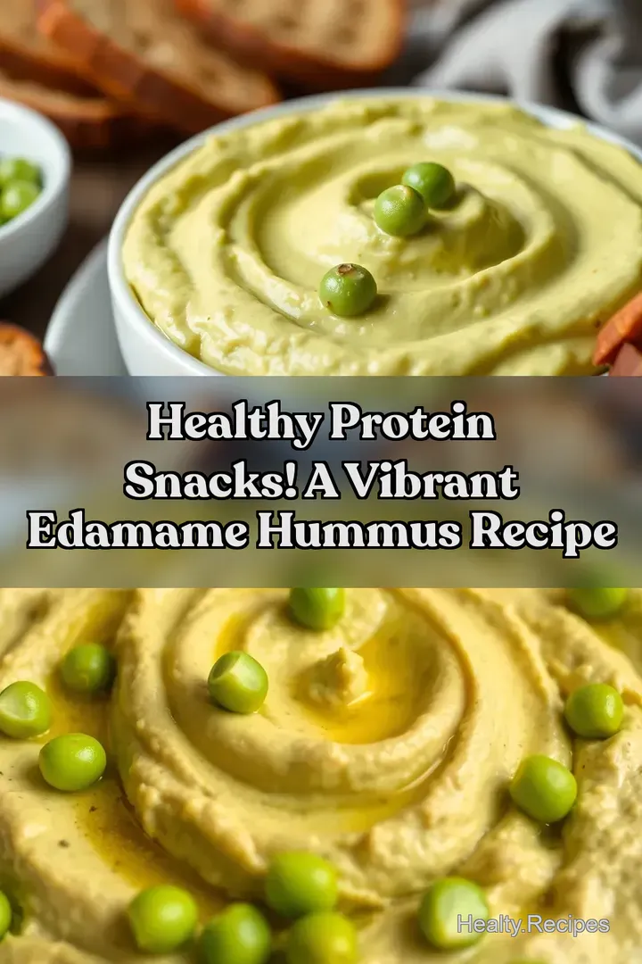 Healthy Protein Snacks! A Vibrant Edamame Hummus Recipe : PIN FOR LATER Healthy Protein Snacks! A Vibrant Edamame Hummus Recipe