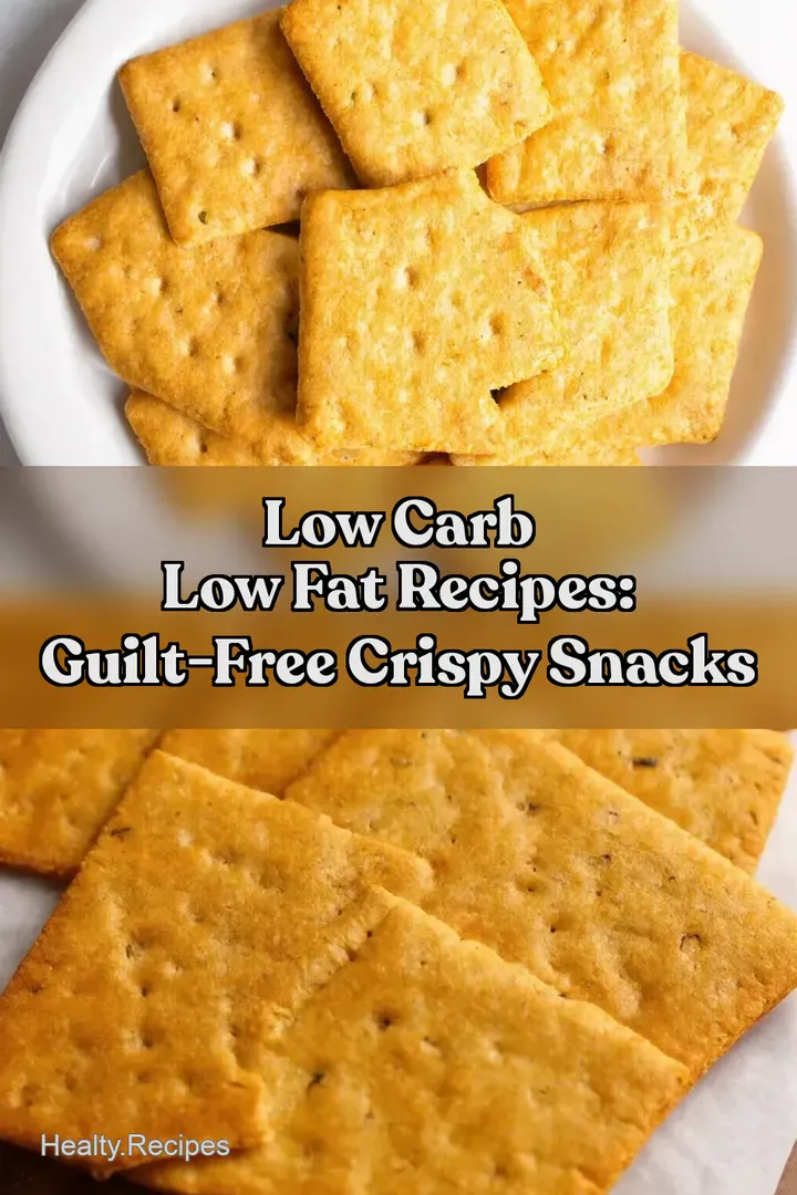 Low Carb Low Fat Recipes: Guilt-Free Crispy Snacks