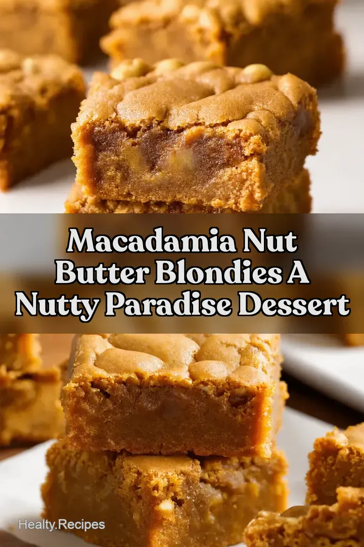 Macadamia Nut Butter Blondies A Nutty Paradise Dessert : PIN FOR LATER Macadamia Nut Butter Blondies A Nutty Paradise Dessert