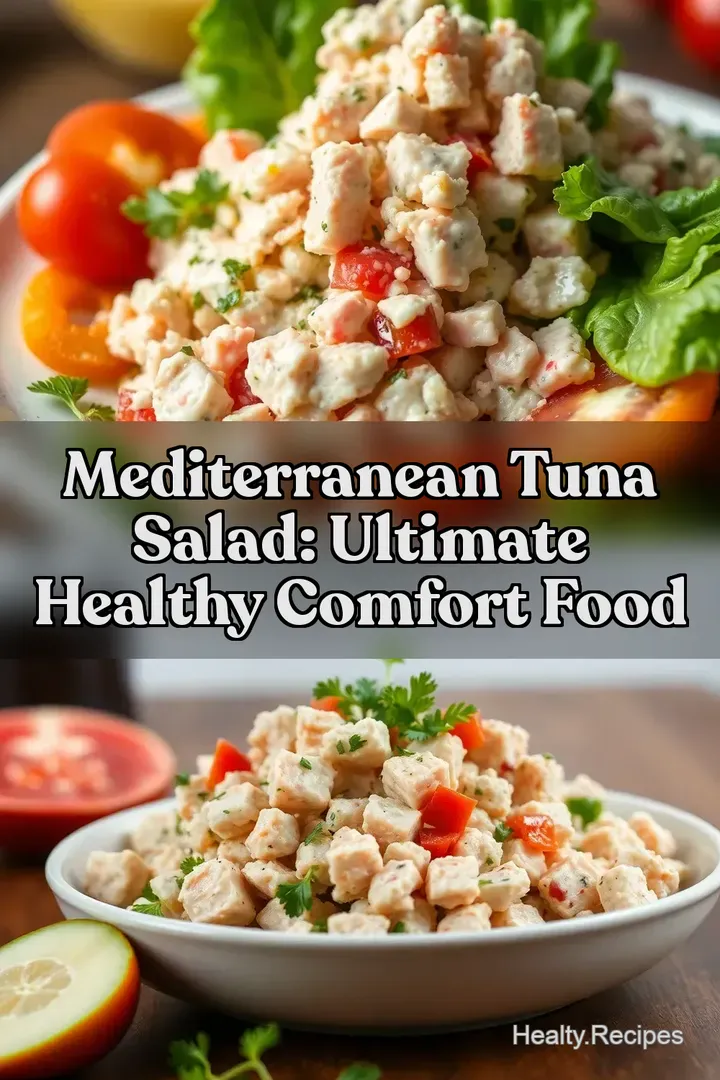Mediterranean Tuna Salad: Ultimate Healthy Comfort Food : PIN FOR LATER Mediterranean Tuna Salad: Ultimate Healthy Comfort Food