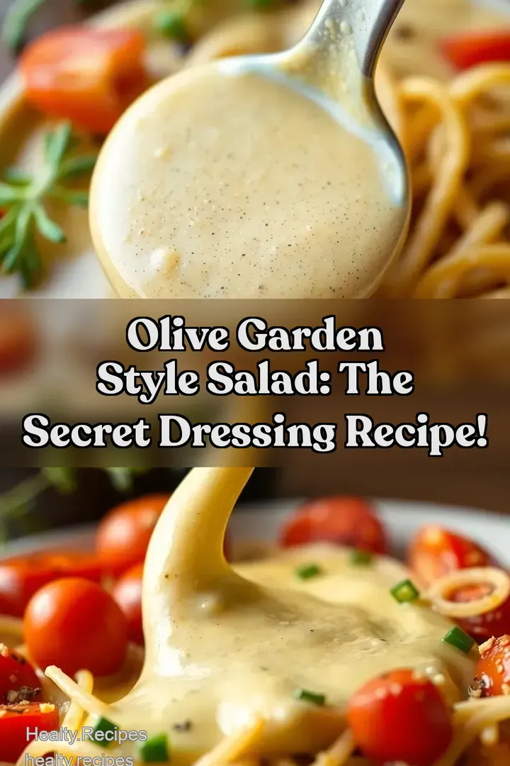 Olive Garden Style Salad: The Secret Dressing Recipe! : PIN FOR LATER Olive Garden Style Salad: The Secret Dressing Recipe!