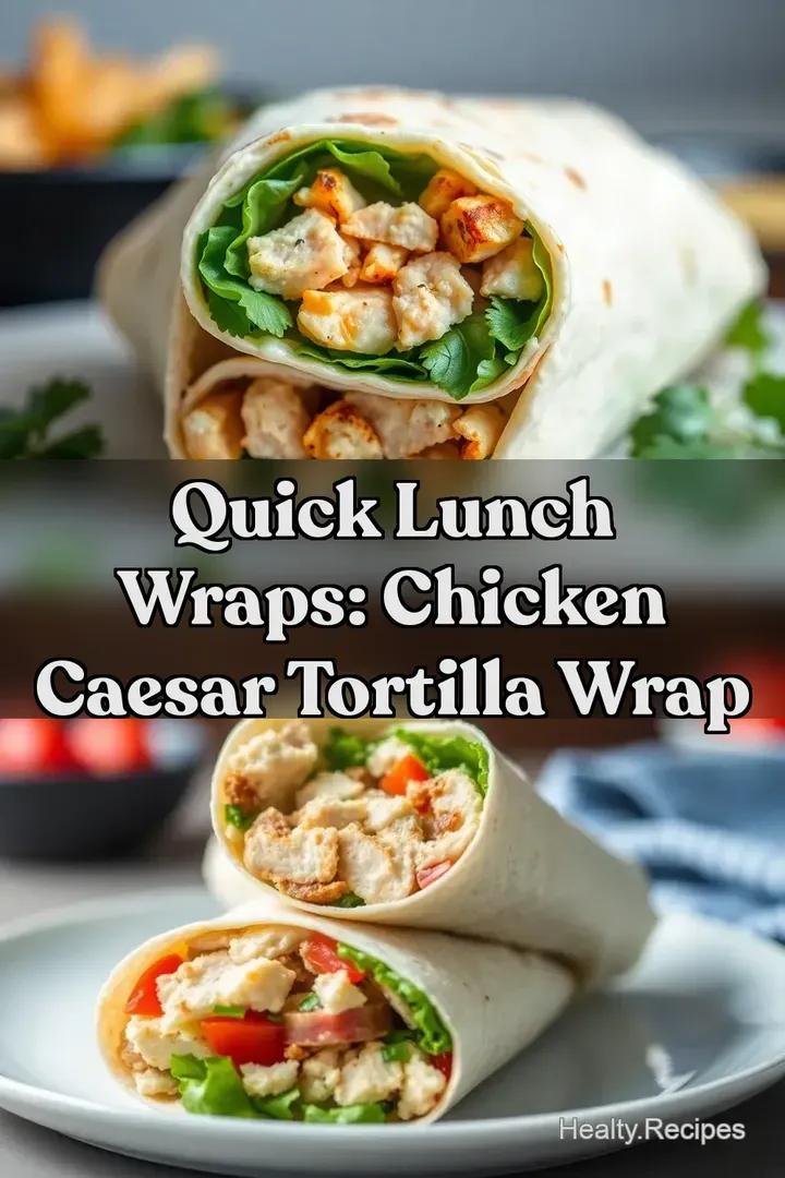 Quick Lunch Wraps: Chicken Caesar Tortilla Wrap